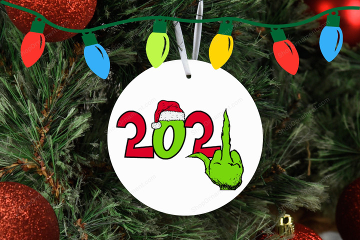 2021 Grinch Finger Christmas Ornament, Handmade Pandemic Ornament, Covid Ornament, Grinch Ornament 2020