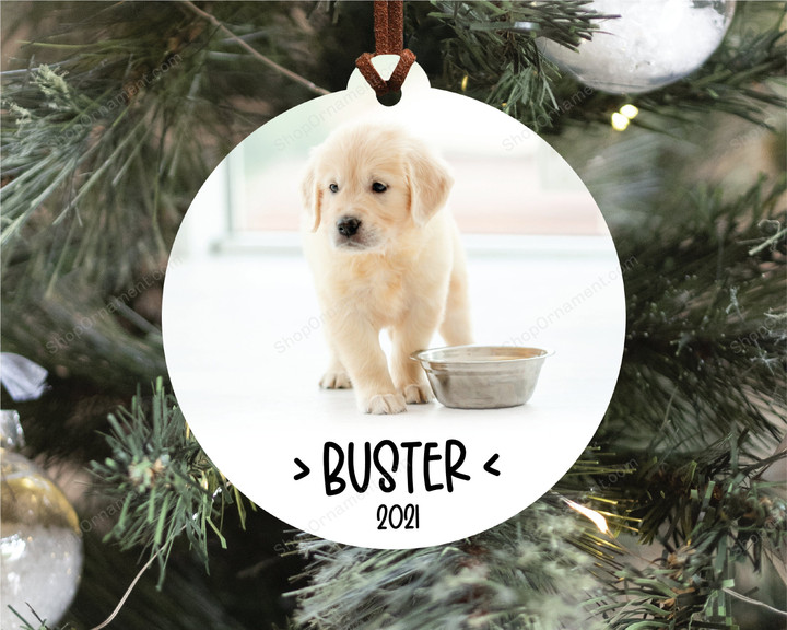 Custom Pet Photo Christmas Ornament, Pet Portrait Christmas Ornament, Dog Photo Ornament, Cat Photo Ornament, 2021 Pet Christmas Ornament