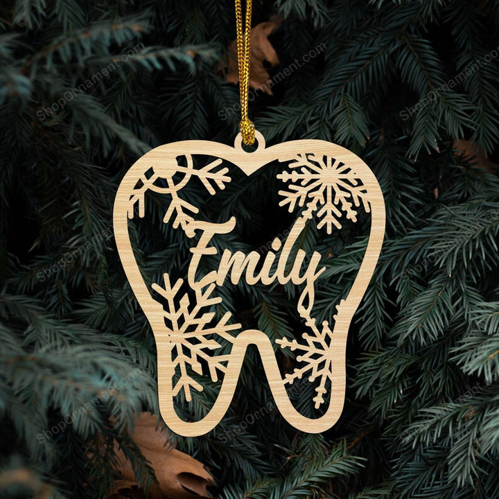 Personalized Tooth Ornament, Dentist Hygienist, Tooth Party, Dental Hygienist Decoration Gift, Hygienist Thank You