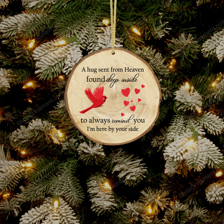 Cardinal Memorial Ornament, Personalized Memorial Ornament, A Hug Sent From Heaven, Cardinal Ornament, Loss Of Loved One, Remembrance Gifts