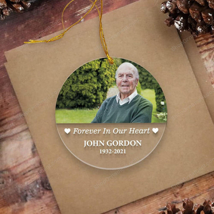 Memory Ornament, Forever in Our Hearts, Memorial Ornament, Sympathy, Thinking of You,Christmas in Heaven,Remembrance Ornament
