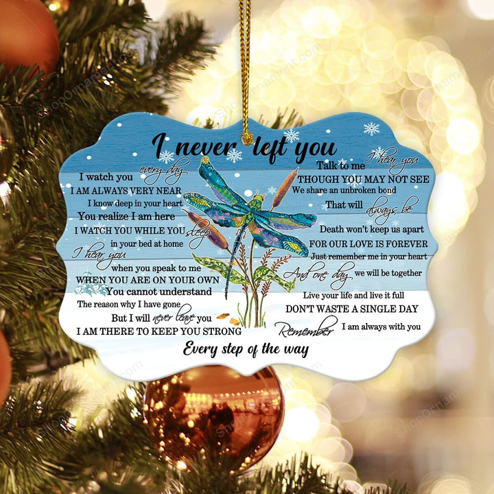 Butterfly Memorial Ornament, I Never Left You, in Memory Ornaments, Remembrance Ornament, Sympathy Gift, Loss of Spouse,, Christmas Tree Holiday Ornament