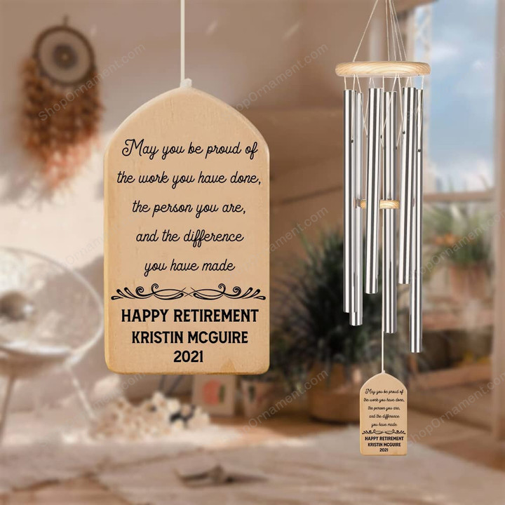 Teacher Retirement Wind Chime Personalized Teacher Wind Chime Proud Teacher Gift for Teachers Retirement Gift Teacher Retirement Gift