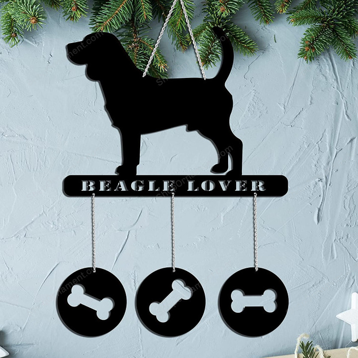 Personalized Metal Dog Wind Chime Metal Beagle Garden Decoration Pet Lover Gift idea, Beagle Dog Art Wind Make Sound Tools