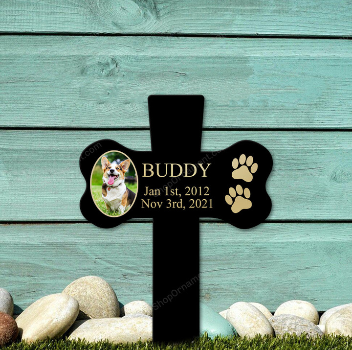 Custom Photo Dog Memorial Grave Stake, Dog Memorial Cross, Pet Memorial Plaque, Dog Memorial Plaque, Pet Sympathy Gift, Pet Memorial Stake