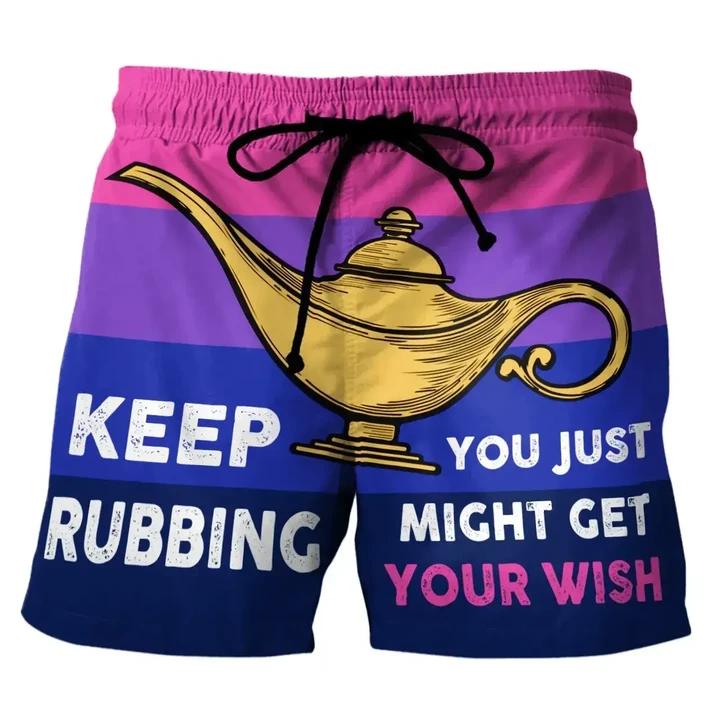 Keep Rubbing - Custom Swim Trunks