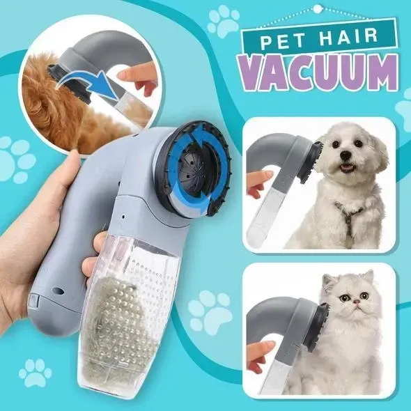 Pet Hair Vacuum - Electric Portable Pet Dog Cat Hair Cleaning Machine Shed Pal Grooming Clean Hair Combs Remover Pet Tool