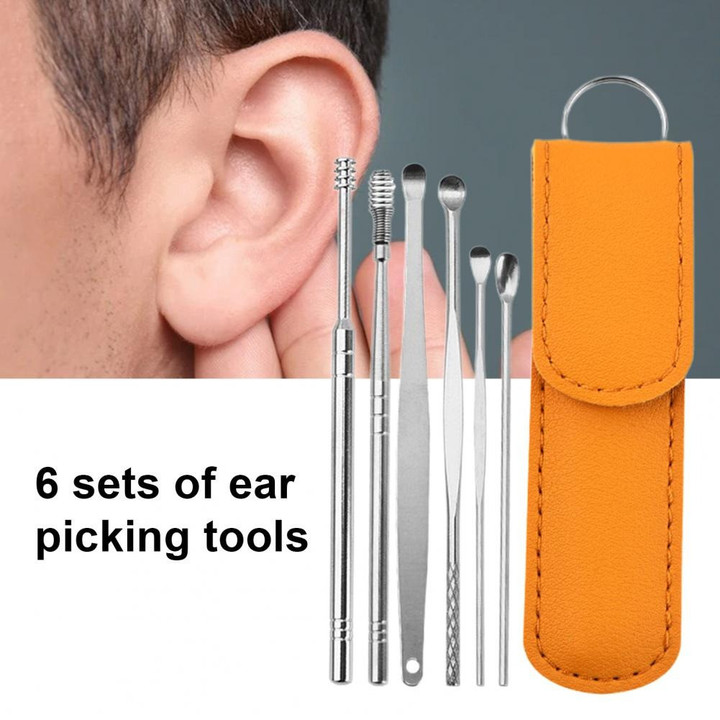 🌟 Innovative Spring EarWax Cleaner Tool Set (6 Pcs/Set) 🌟