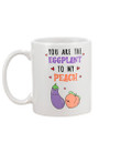 Eggplant And Peach Couple Mug