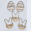 Customized Bunny & Egg Easter Name Tags