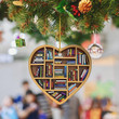 🎁 Book Lovers Heart Ornament