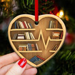 Book Lovers Heart Ornament - Two Sided Ornament 🔥50% OFF🔥