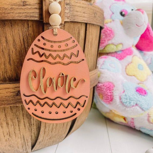 Customized Egg Easter Name Tags