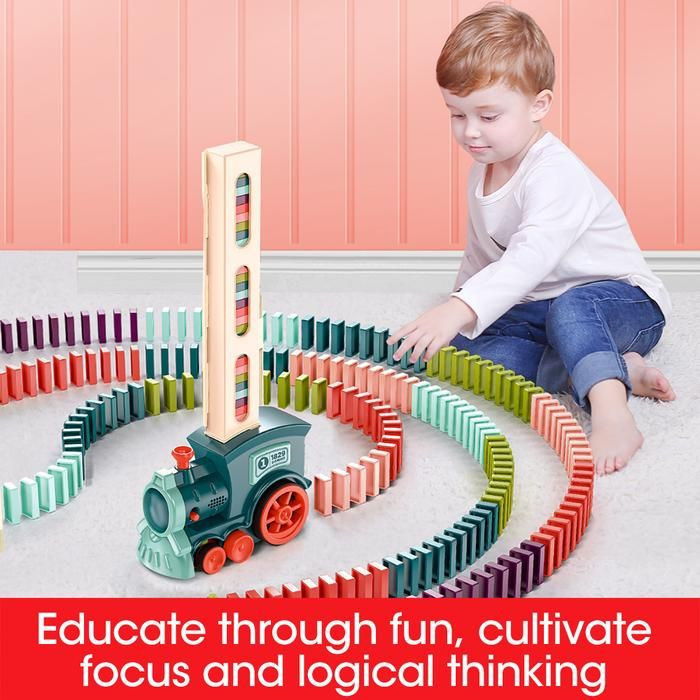 ⚡️Domino Train Blocks Set Building And Stacking Toy 🔥 HOT DEAL - 50% OFF 🔥