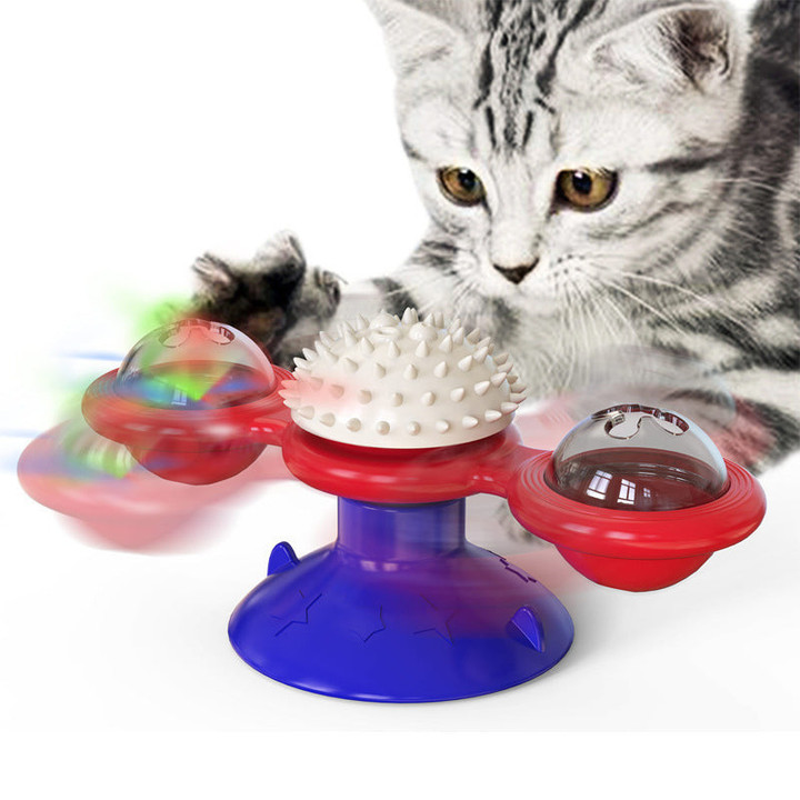 🎁 Cat Spinning Windmill Toy