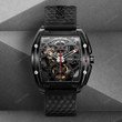 CIGA DESIGN Z Series-DLC Automatic Mechanical Watch Black Crystal Stainless Steel Case Silicone Strap