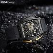 CIGA DESIGN Z Series Men's Wine Barrel Dial Automatic Wristwatch Titanium Mechanical Casual Waterproof Watch