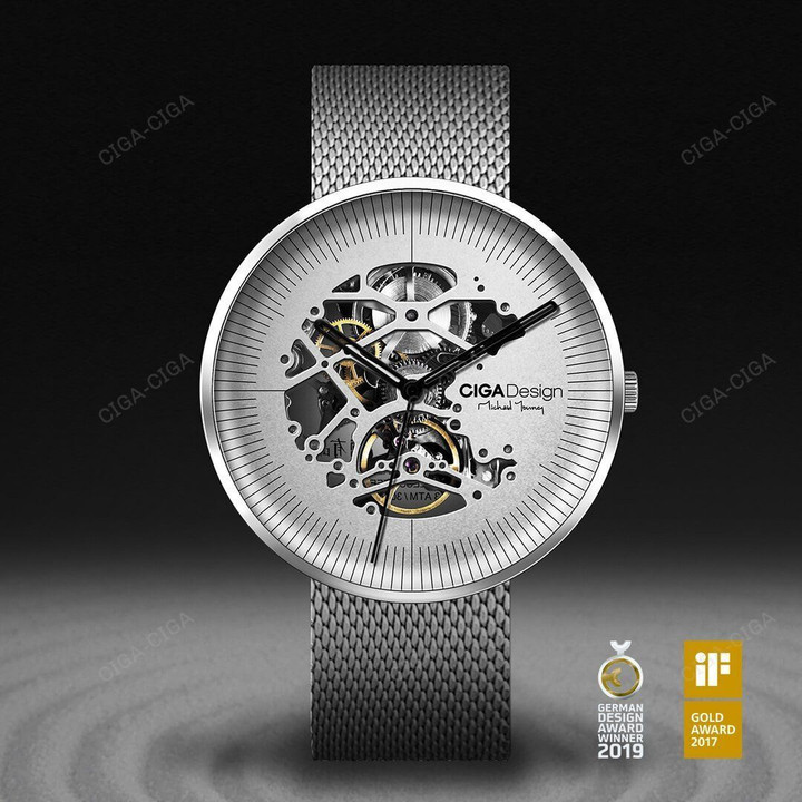 CIGA Design MY Series Automatic Mechanical Watch-For Men Women Stainless Steel Skeleton Watches