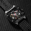 CIGA DESIGN Z Series-DLC Automatic Mechanical Watch Black Crystal Stainless Steel Case Silicone Strap
