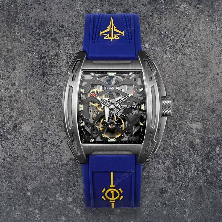 CIGA Design Z Series Men's Automatic Mechanical Waterproof Luminous Timepiece Silicone Strap Luxury Casual Wristwatch