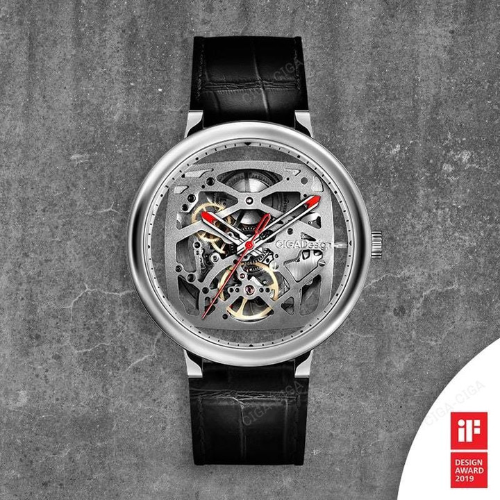 CIGA Design Z Series Men's Wrist Automatic Mechanical Stainless Steel Waterproof Skeleton Adjustable Watch