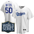 Los Angeles Dodgers Mookie Betts #50 2020 MLB White Jersey