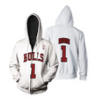 Chicago Bulls Derrick Rose #1 NBA Great Player Throwback White Jersey Style Gift For Bulls Fans