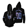 Charlotte Hornets NBA Ball Iridescent Holographic Black Jersey Style Custom Gift For Hornets Fans