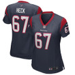 Womens Houston Texans Charlie Heck Navy Game Jersey Gift for Houston Texans fans