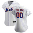 Womens New York Mets White Home Custom Jersey Gift For New York Mets Fans