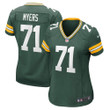 Womens Green Bay Packers Josh Myers Green Game Jersey Gift for Green Bay Packers fans