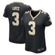 Womens New Orleans Saints Wil Lutz Black Game Jersey Gift for New Orleans Saints fans