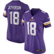Womens Minnesota Vikings Justin Jefferson Purple Player Game Jersey Gift for Minnesota Vikings fans