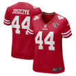 Womens San Francisco 49ers Kyle Juszczyk Scarlet 75th Anniversary Player Game Jersey Gift for San Francisco 49Ers fans