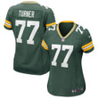 Womens Green Bay Packers Billy Turner Green Game Jersey Gift for Green Bay Packers fans
