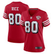 Womens San Francisco 49ers Jerry Rice Scarlet 75th Anniversary Alternate Retired Player Game Jersey Gift for San Francisco 49Ers fans