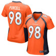 Womens Denver Broncos Mike Purcell Orange Game Jersey Gift for Denver Broncos fans