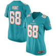 Womens Miami Dolphins Robert Hunt Aqua Game Jersey Gift for Miami Dolphins fans