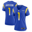Womens Los Angeles Rams DeSean Jackson Royal Game Player Jersey Gift for Los Angeles Rams fans