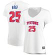 Derrick Rose Detroit Pistons Womens Player Association Edition White Jersey gift for Detroit Pistons fans