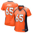 Womens Denver Broncos Brett Jones Orange Game Jersey Gift for Denver Broncos fans