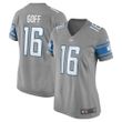 Womens Detroit Lions Jared Goff Silver Game Jersey Gift for Detroit Lions fans