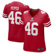 Womens San Francisco 49ers Taybor Pepper Scarlet Game Jersey Gift for San Francisco 49Ers fans