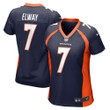 Womens Denver Broncos John Elway Navy Retired Player Jersey Gift for Denver Broncos fans