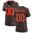 Womens Cleveland Browns Brown Alternate Custom Game Jersey Gift for Cleveland Browns fans