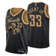 Toronto Raptors Gary Trent Jr. 33 NBA Basketball Team City Edition Black Jersey Gift For Raptors Fans