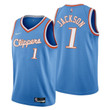 Los Angeles Clippers Reggie Jackson 1 NBA Basketball Team City Edition Blue Jersey Gift For Clippers Fans
