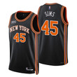 New York Knicks Jericho Sims 45 NBA Basketball Team City Edition Black Jersey Gift For Knicks Fans
