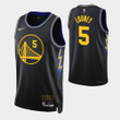 Golden State Warriors Kevon Looney 5 Nba 2021-22 City Edition Black Jersey Gift For Warriors Fans