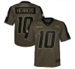 Los Angeles Chargers Justin Herbert 10 NFL Olive 2021 Salute To Service Game Men Jersey For Chargers Fans